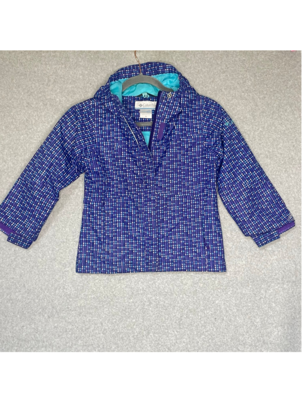 Columbia Interchange Girls XS 6/6X Purple Waterproof Hooded Ski Jacket Coat